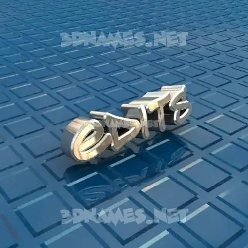 edits in Blue Bling style - 3D name wallpaper