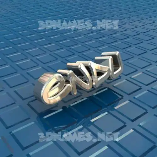 endu in Blue Bling style - 3D name wallpaper
