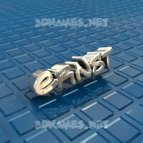 ernst in Blue Bling style - 3D name wallpaper