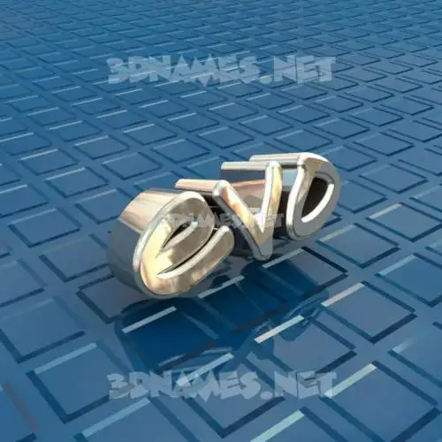 evo in Blue Bling style - 3D name wallpaper evo in Blue Bling style - 3D name wallpaper