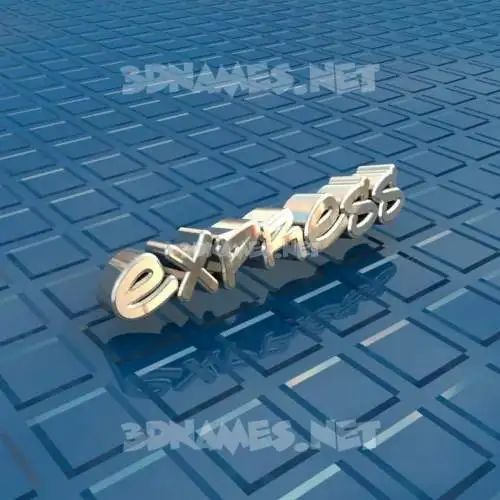 express in Blue Bling style - 3D name wallpaper