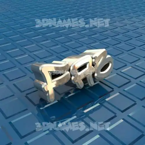 fab in Blue Bling style - 3D name wallpaper