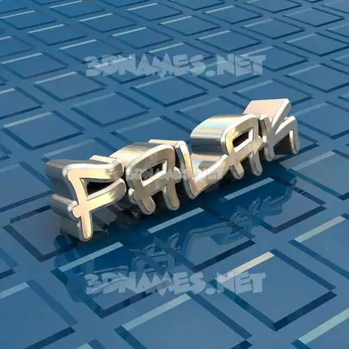 falak in Blue Bling style - 3D name wallpaper