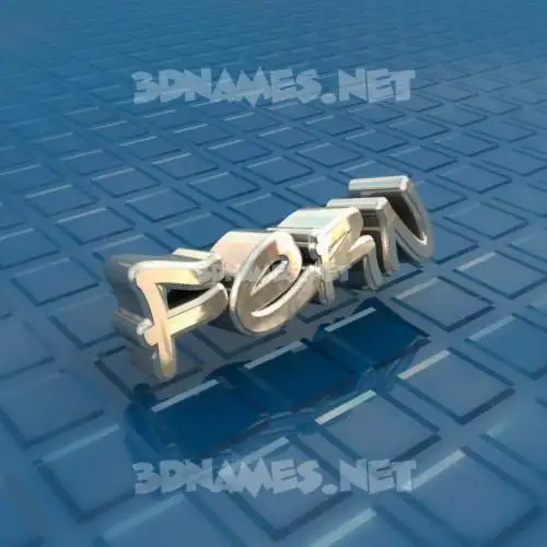 fern in Blue Bling style - 3D name wallpaper