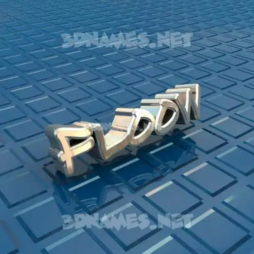 floow in Blue Bling style - 3D name wallpaper floow in Blue Bling style - 3D name wallpaper