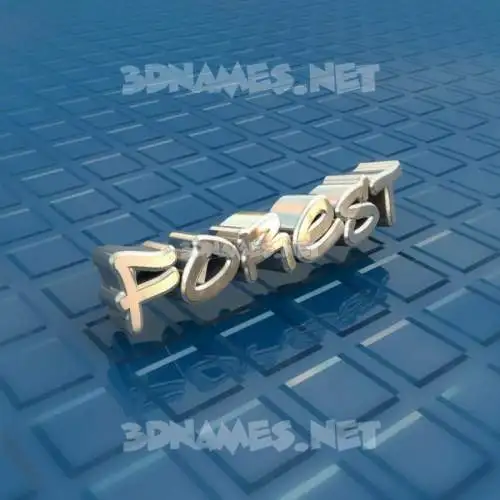 forest in Blue Bling style - 3D name wallpaper