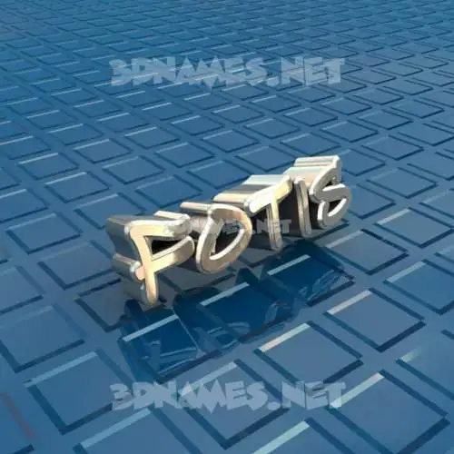 fotis in Blue Bling style - 3D name wallpaper