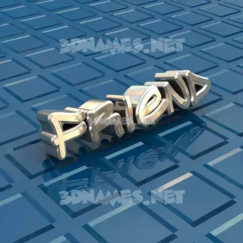 friend in Blue Bling style - 3D name wallpaper
