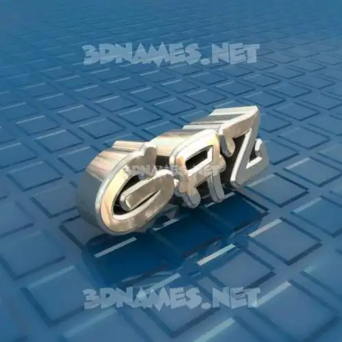 gaz in Blue Bling style - 3D name wallpaper