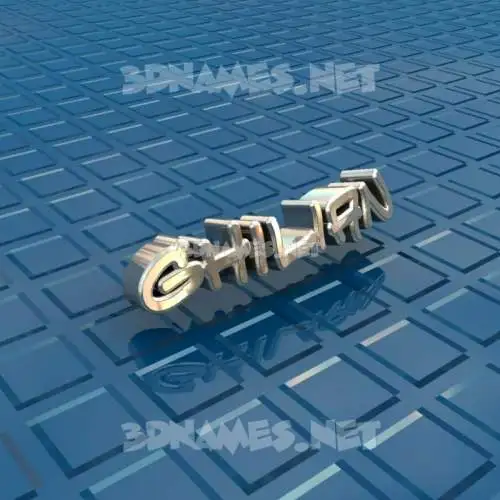 ghilian in Blue Bling style - 3D name wallpaper