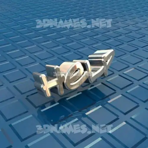 help in Blue Bling style - 3D name wallpaper