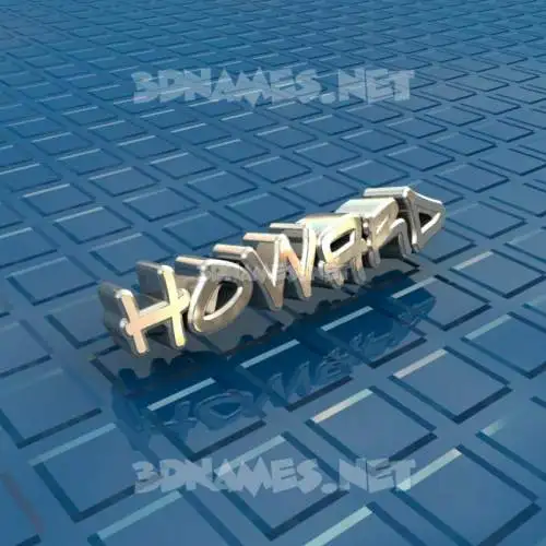 howard in Blue Bling style - 3D name wallpaper