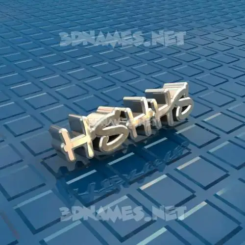 hshhs in Blue Bling style - 3D name wallpaper