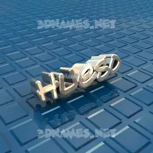 hueso in Blue Bling style - 3D name wallpaper