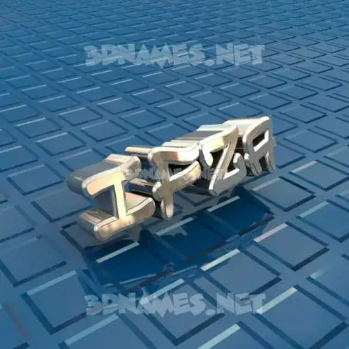 ifza in Blue Bling style - 3D name wallpaper
