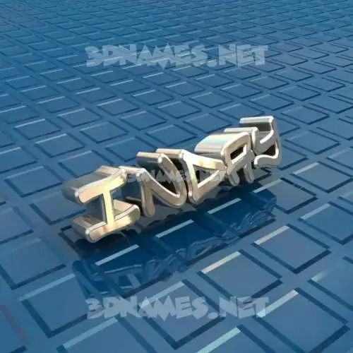 inday in Blue Bling style - 3D name wallpaper