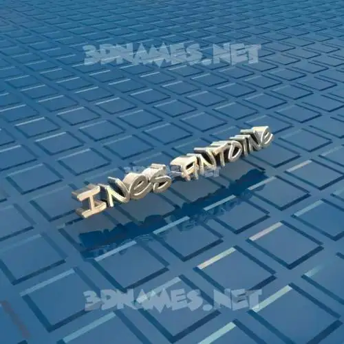 ines antoine in Blue Bling style - 3D name wallpaper ines antoine in Blue Bling style - 3D name wallpaper