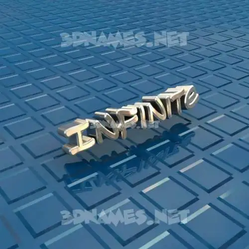 infinite in Blue Bling style - 3D name wallpaper