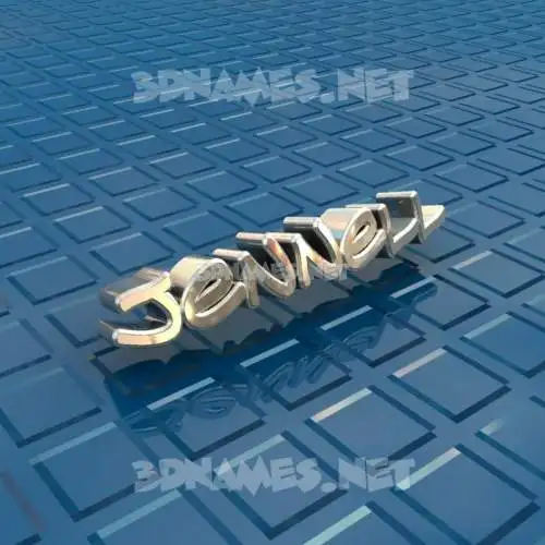 jennell in Blue Bling style - 3D name wallpaper