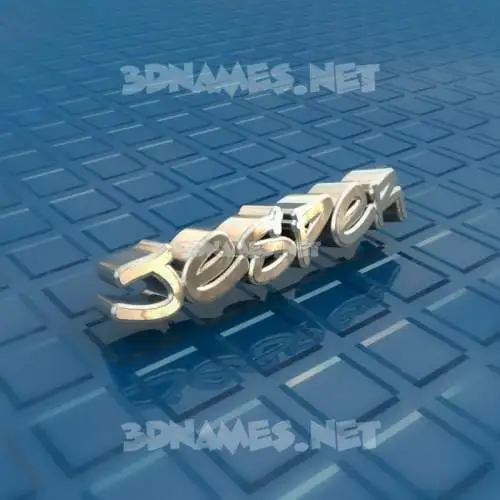 jesper in Blue Bling style - 3D name wallpaper