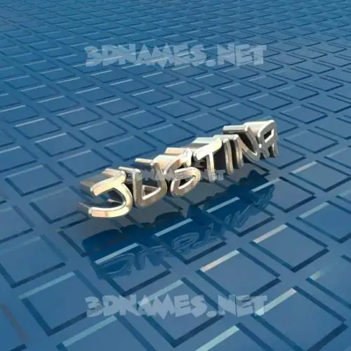 justina in Blue Bling style - 3D name wallpaper