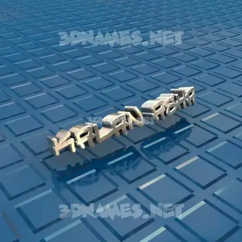 kalan asha in Blue Bling style - 3D name wallpaper