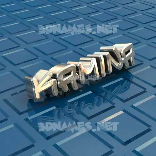 kamina in Blue Bling style - 3D name wallpaper