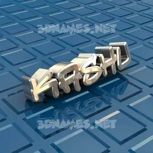 kashu in Blue Bling style - 3D name wallpaper