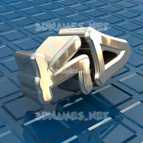 kd in Blue Bling style - 3D name wallpaper