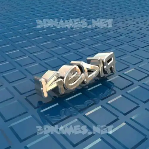 kedia in Blue Bling style - 3D name wallpaper