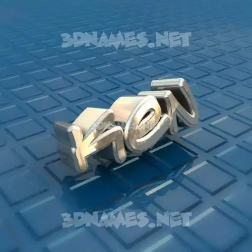 ken in Blue Bling style - 3D name wallpaper