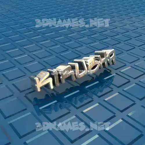 kirubha in Blue Bling style - 3D name wallpaper