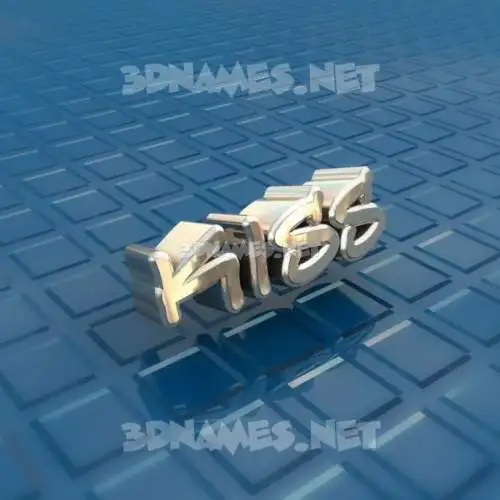 kiss in Blue Bling style - 3D name wallpaper kiss in Blue Bling style - 3D name wallpaper