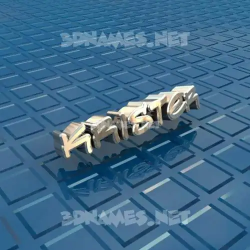 krister in Blue Bling style - 3D name wallpaper