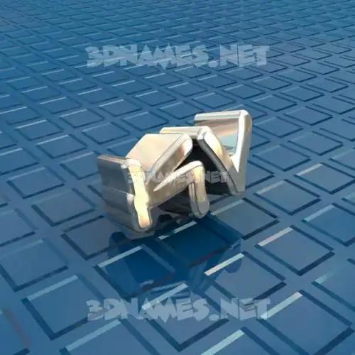 kv in Blue Bling style - 3D name wallpaper