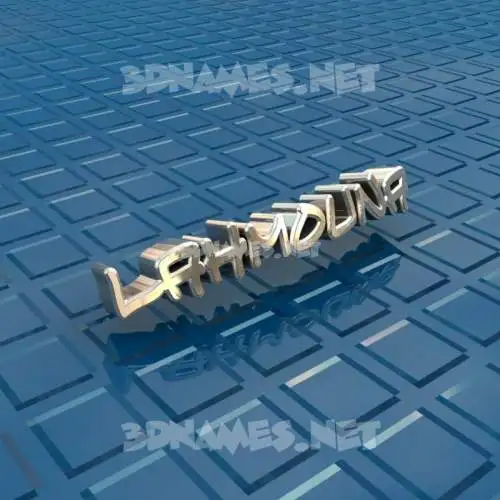 lahmouna in Blue Bling style - 3D name wallpaper