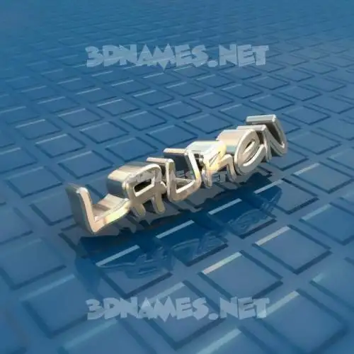 lauren in Blue Bling style - 3D name wallpaper