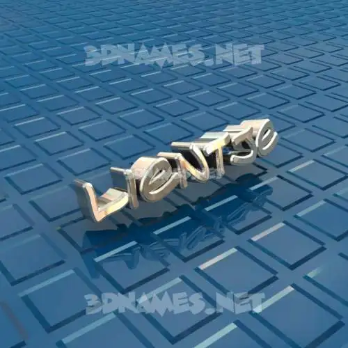 lientje in Blue Bling style - 3D name wallpaper