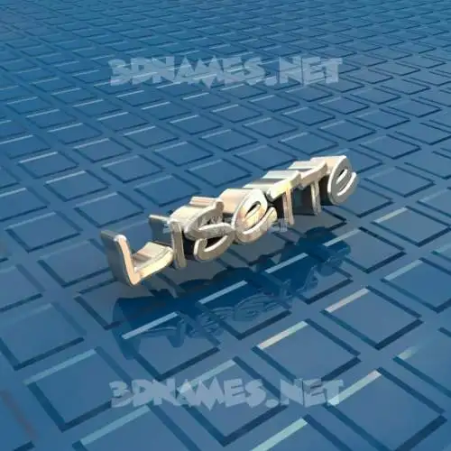 lisette in Blue Bling style - 3D name wallpaper