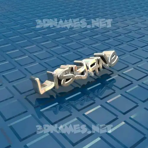 lisyane in Blue Bling style - 3D name wallpaper