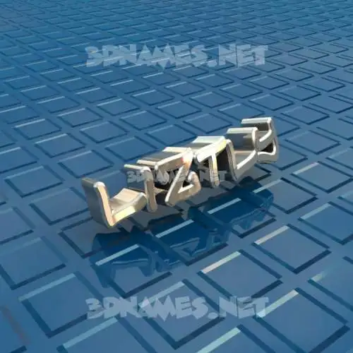 liztly in Blue Bling style - 3D name wallpaper