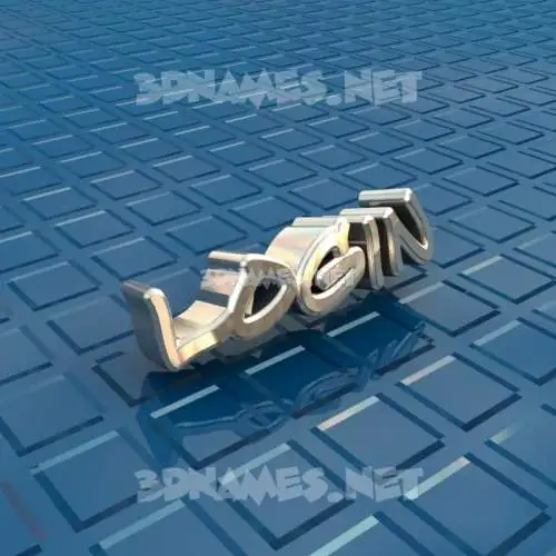 login in Blue Bling style - 3D name wallpaper