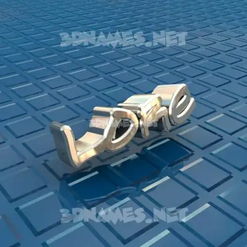 lore in Blue Bling style - 3D name wallpaper