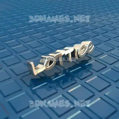 lottiee in Blue Bling style - 3D name wallpaper
