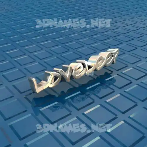 lovedeep in Blue Bling style - 3D name wallpaper