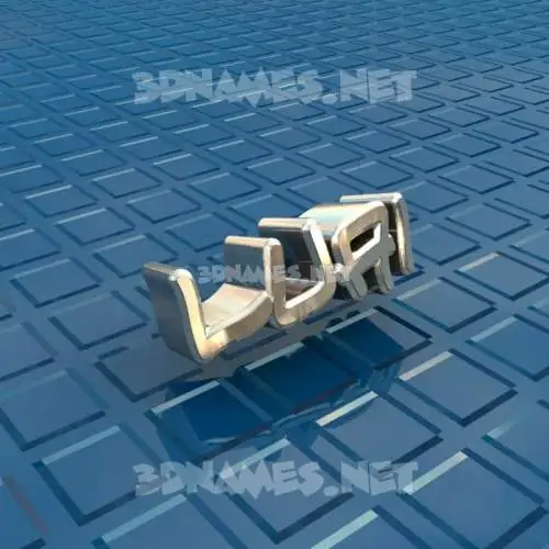luai in Blue Bling style - 3D name wallpaper