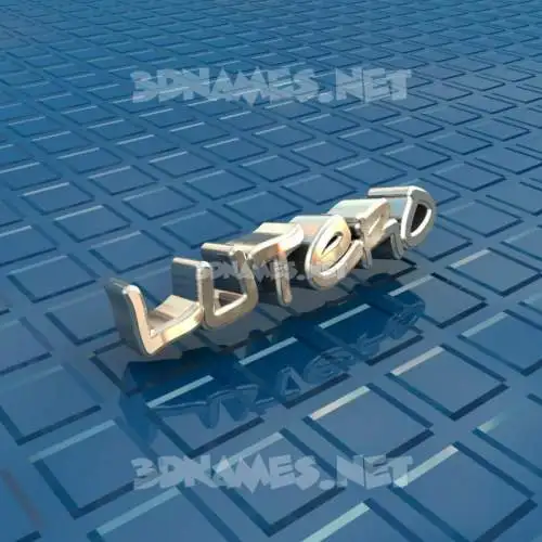 lutero in Blue Bling style - 3D name wallpaper