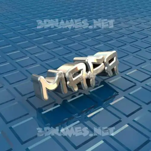 mafa in Blue Bling style - 3D name wallpaper
