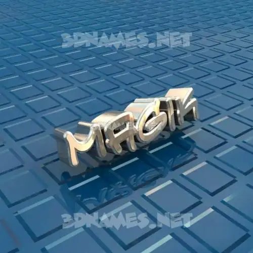 magik in Blue Bling style - 3D name wallpaper magik in Blue Bling style - 3D name wallpaper