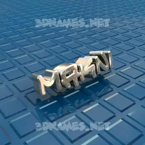 makni in Blue Bling style - 3D name wallpaper